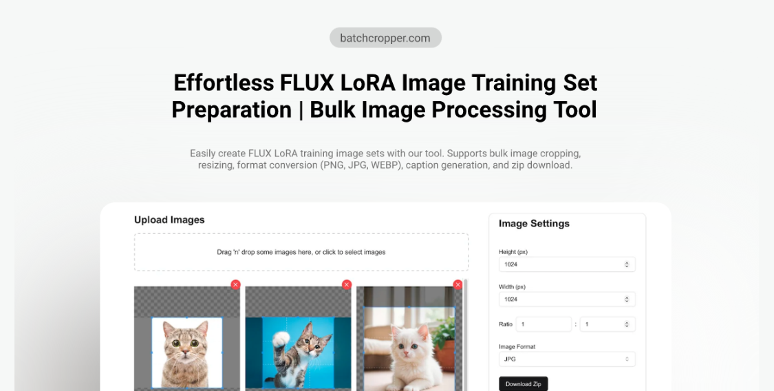 Effortless FLUX LoRA Image Training Set Preparation